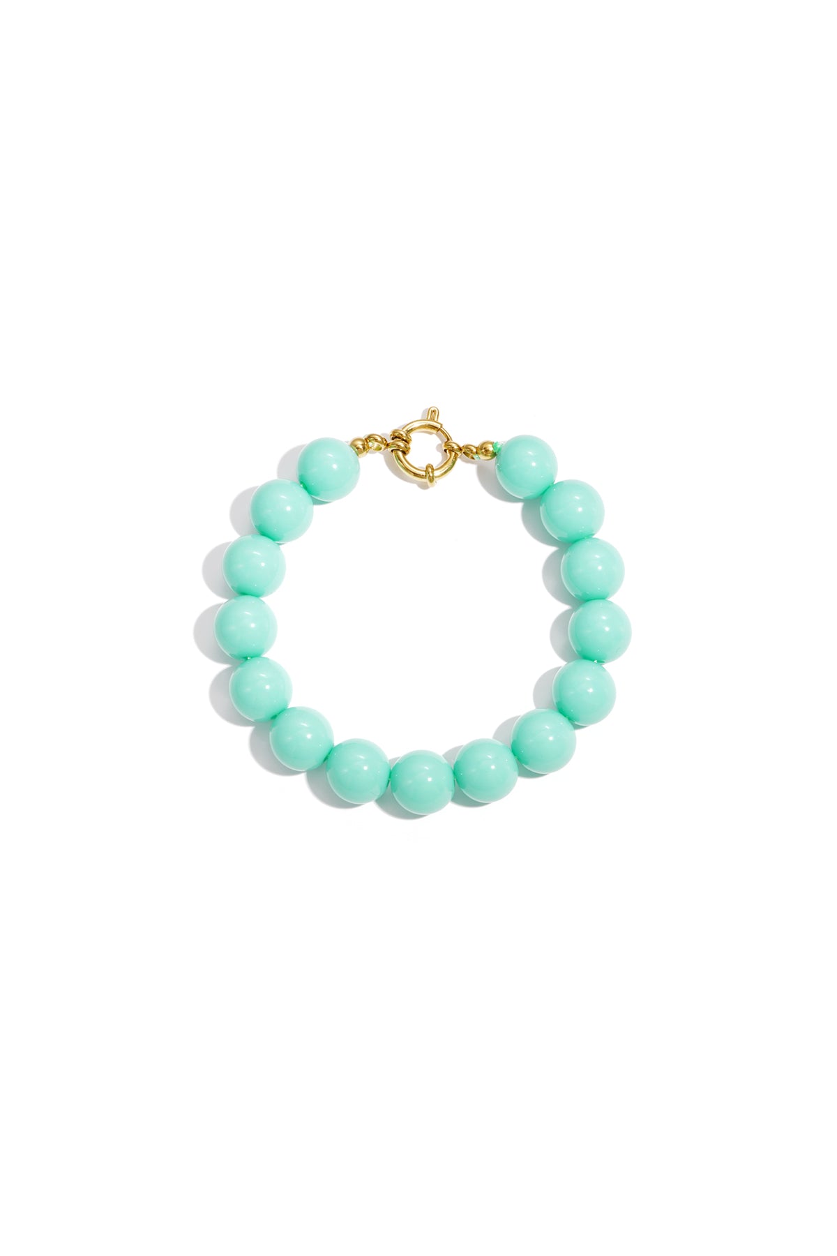 Ketting met medium kralen en frontsluiting-12mm