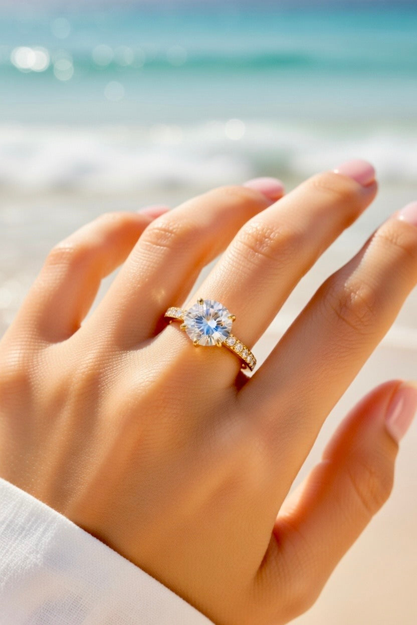 Engagement ring gold
