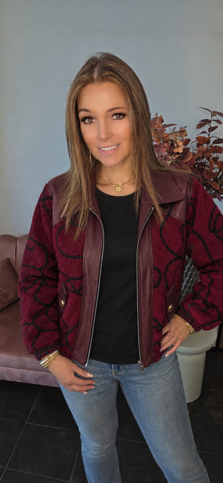 Teddyvest Lara bordeaux
