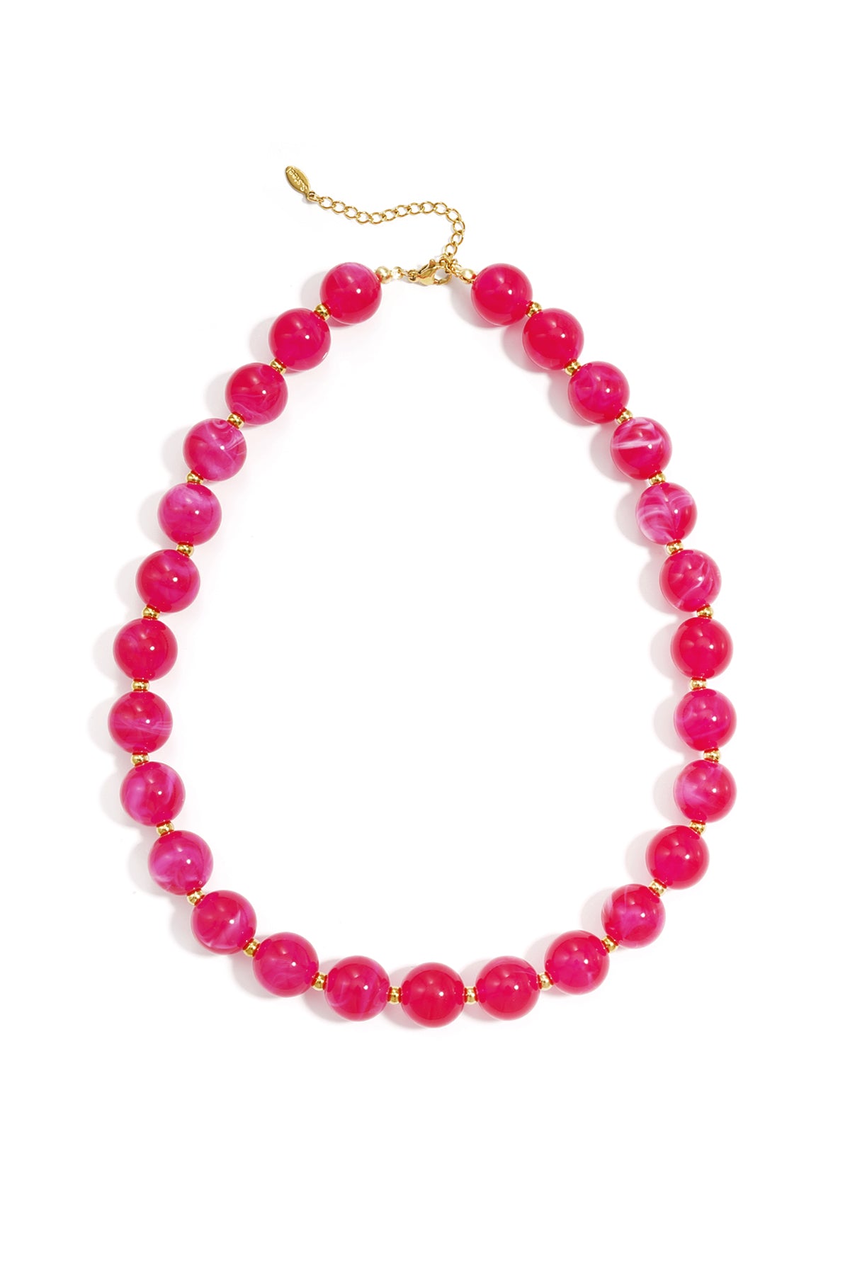 Kralenketting met goude kraaltjes tussendoor 13.5mm