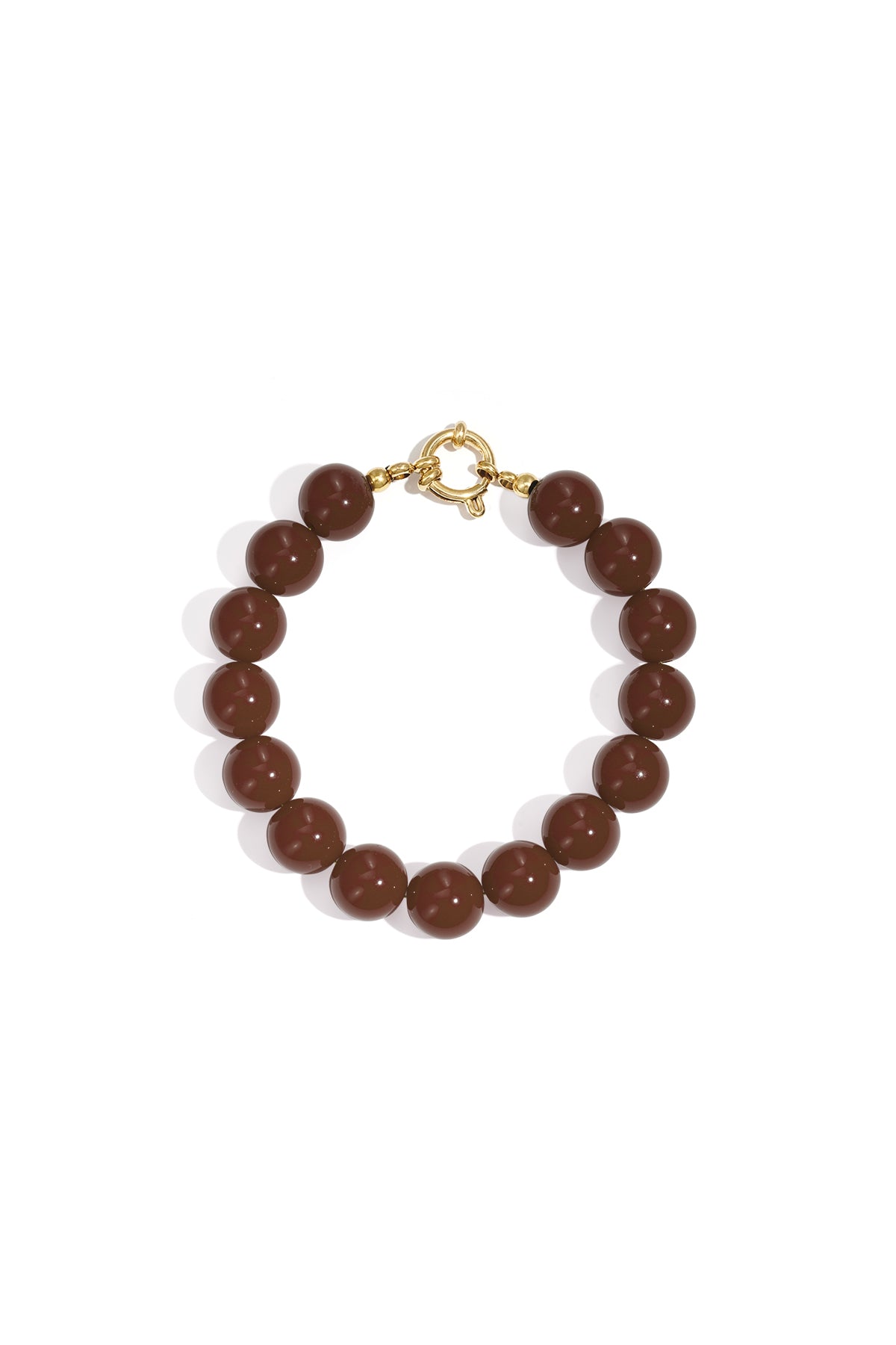 Ketting met medium kralen en frontsluiting-12mm
