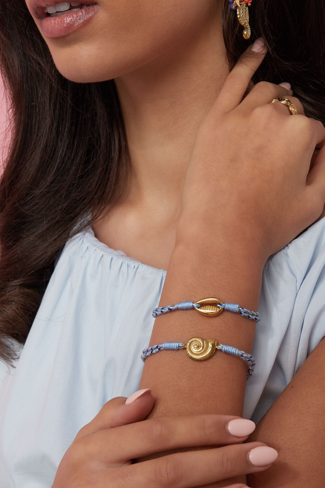 Armbanden met touwbedeltjes, bloemenmotief, casual, vakantie/strand, romantische serie, damessieraden