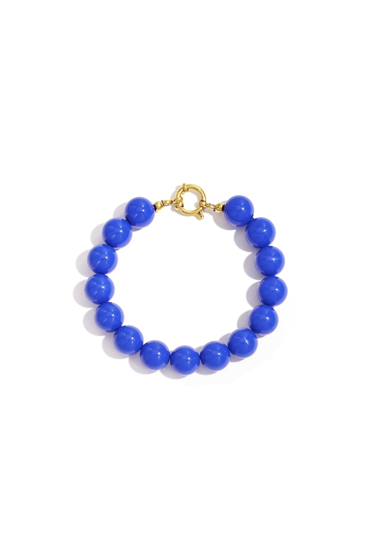 Ketting met medium kralen en frontsluiting-12mm