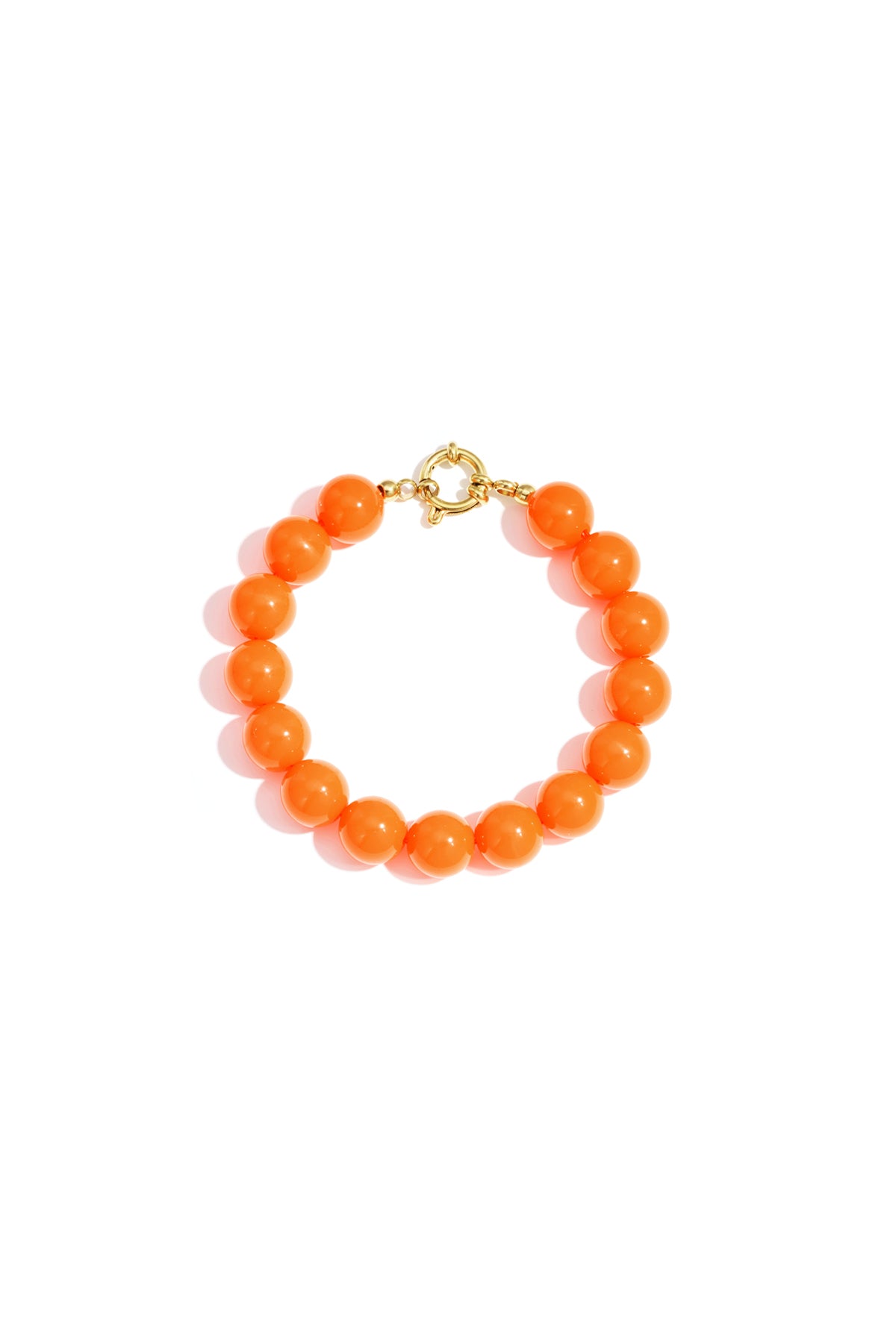 Ketting met medium kralen en frontsluiting-12mm