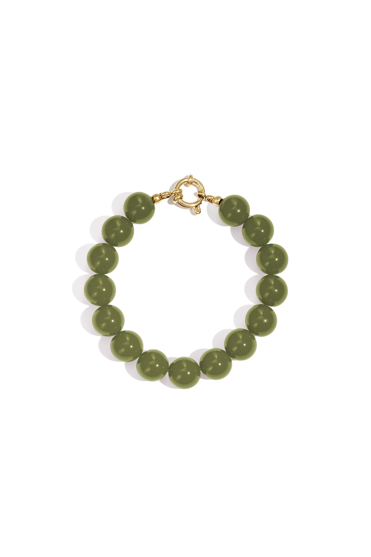 Ketting met medium kralen en frontsluiting-12mm