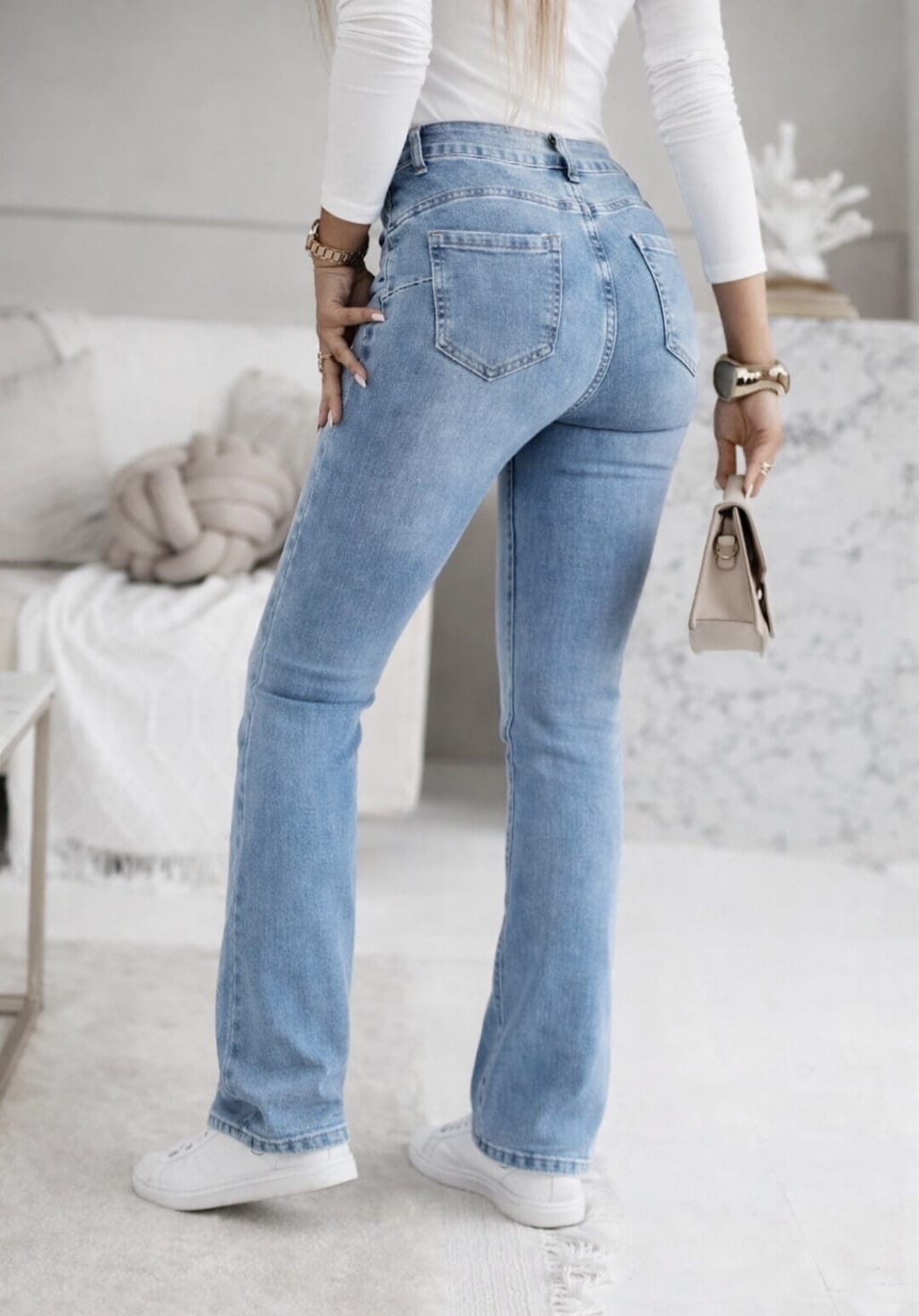 Jeans flared push up