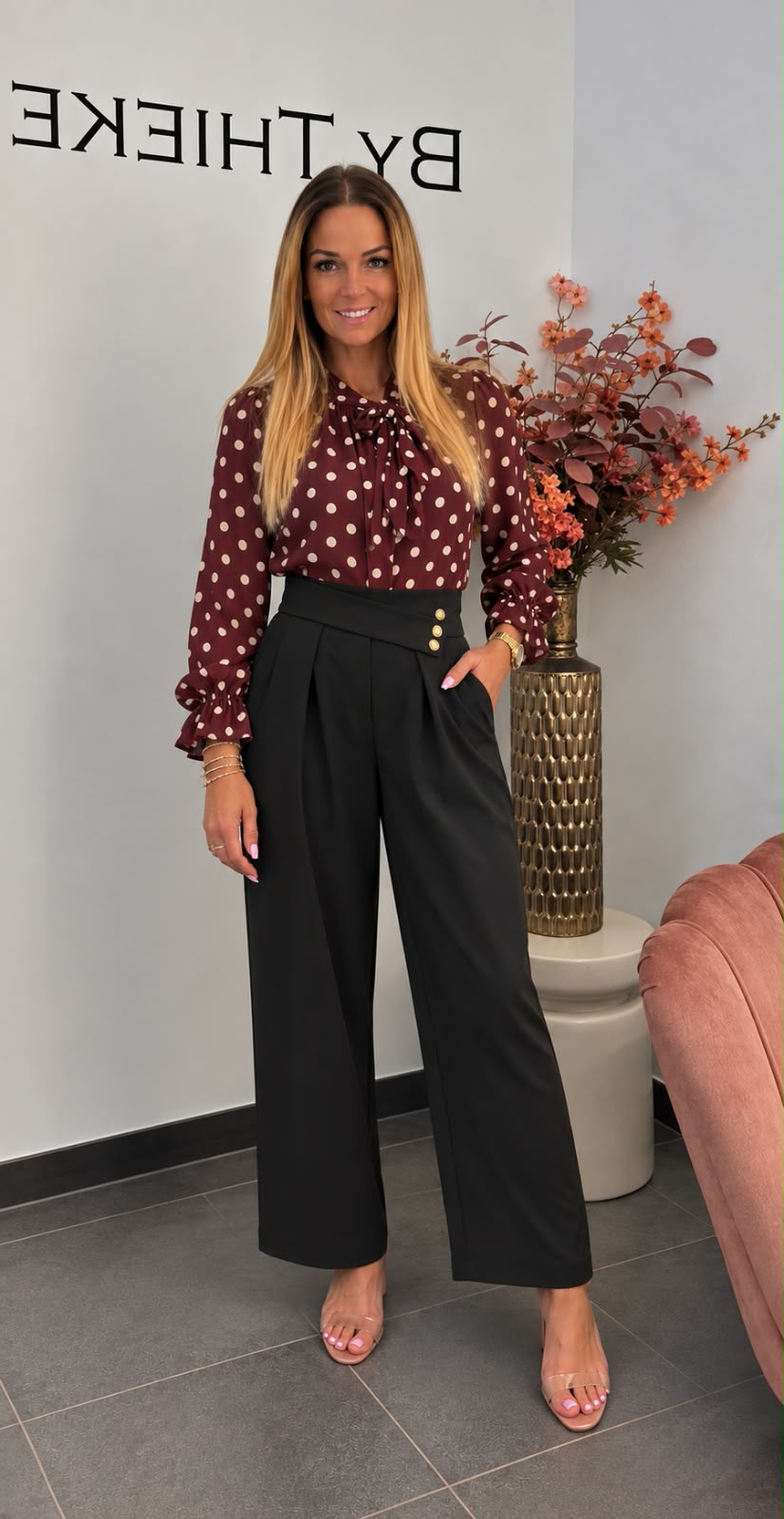 Blouse Dottie bordeaux