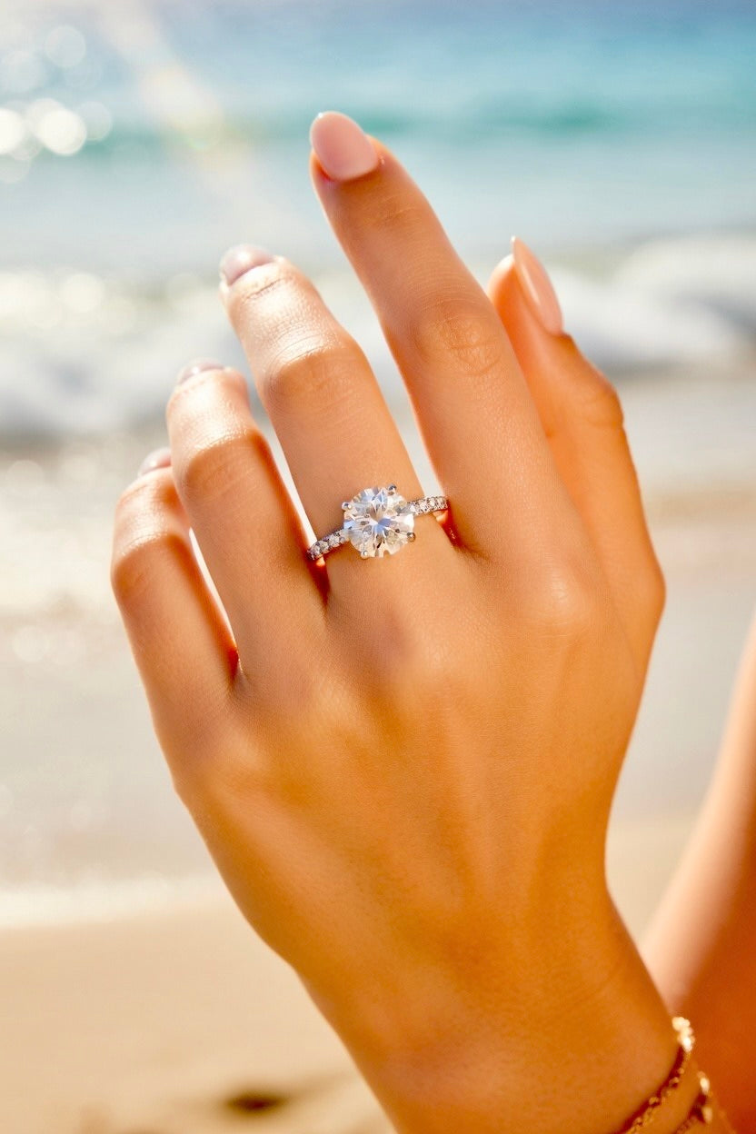 Engagement ring silver