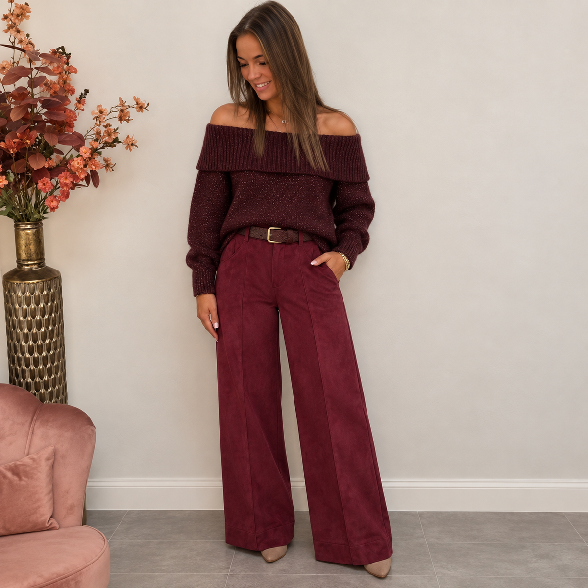 Trui Marwa bordeaux