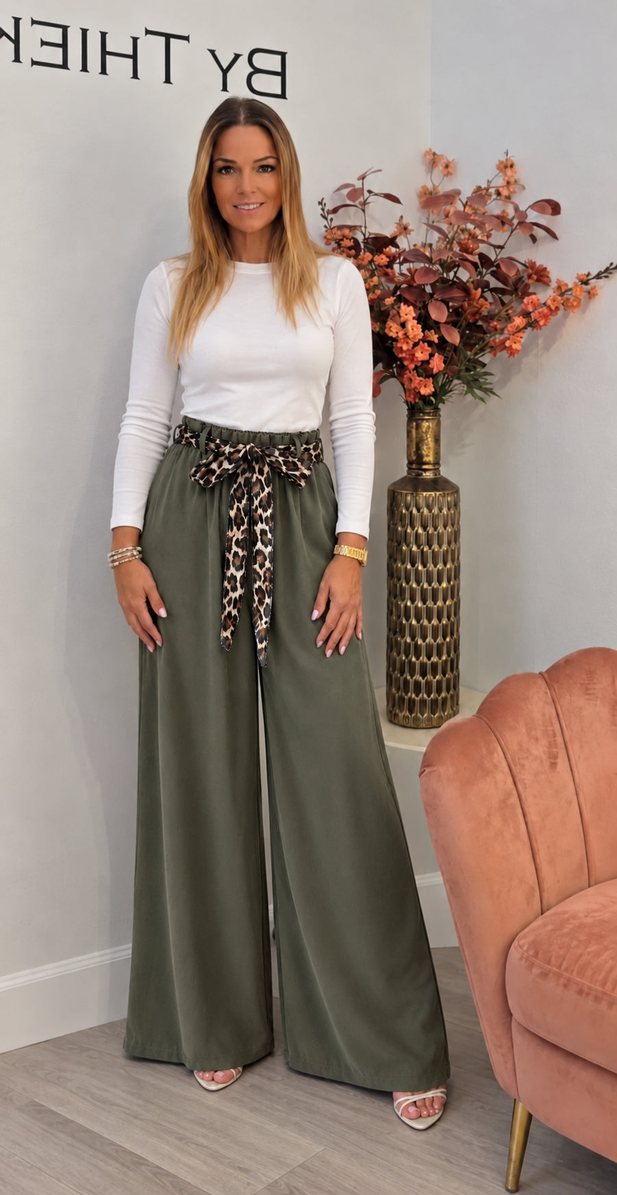 Broek Faye kaki