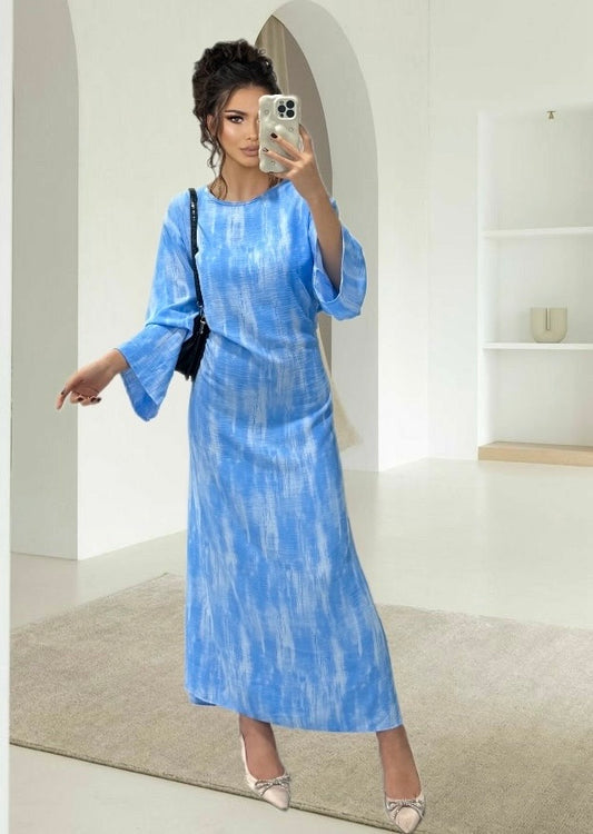 Lange luchtige jurk Dido babyblue