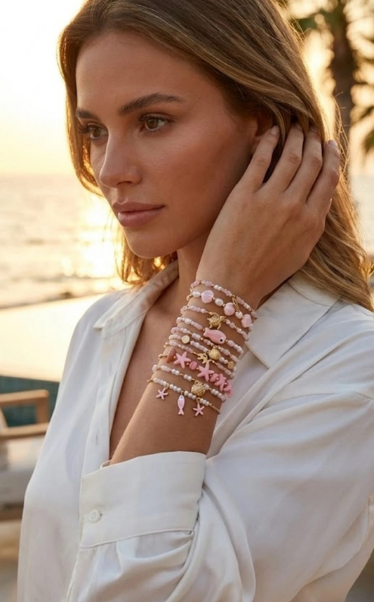 Armbandjes oceaan roze