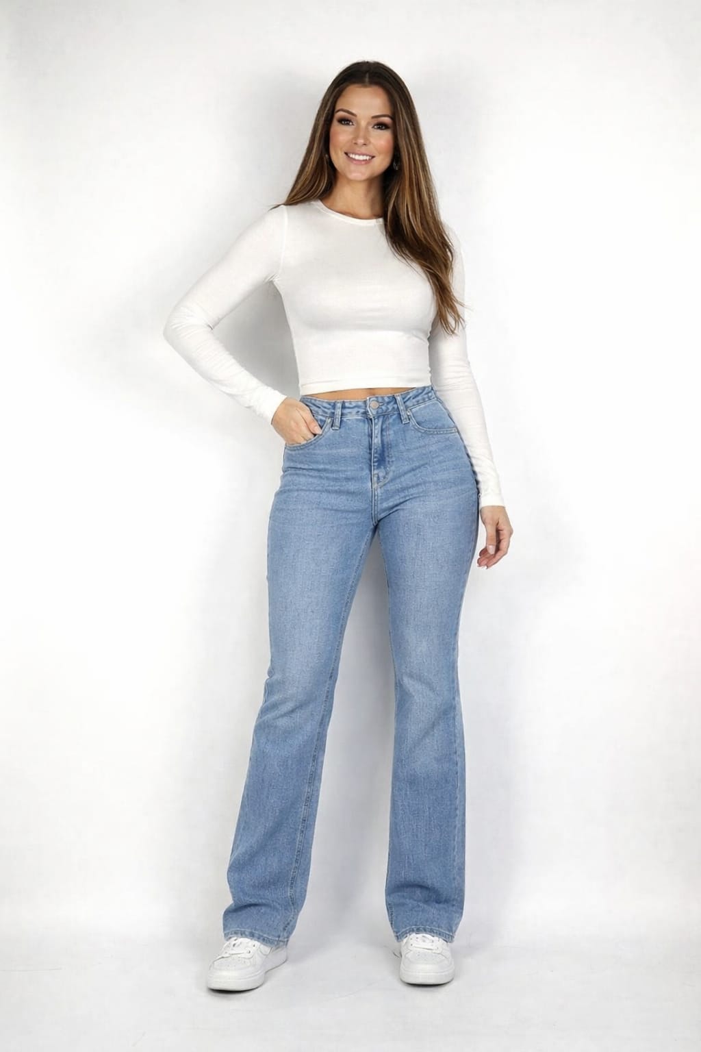 Long flared jeans